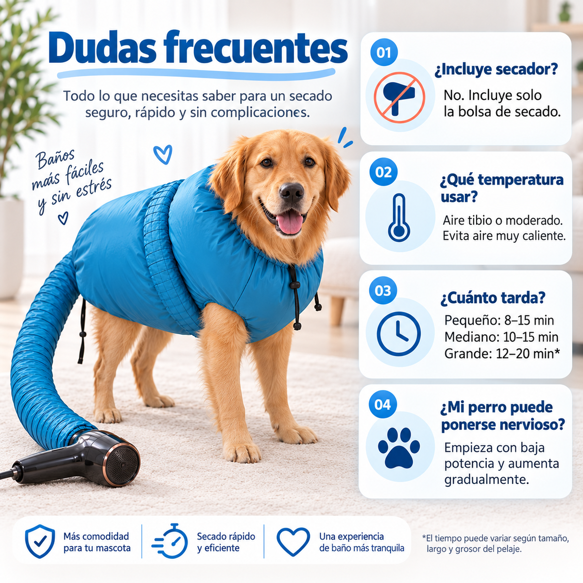 Dudas frecuentes sobre la bolsa de secado BrisaPaw