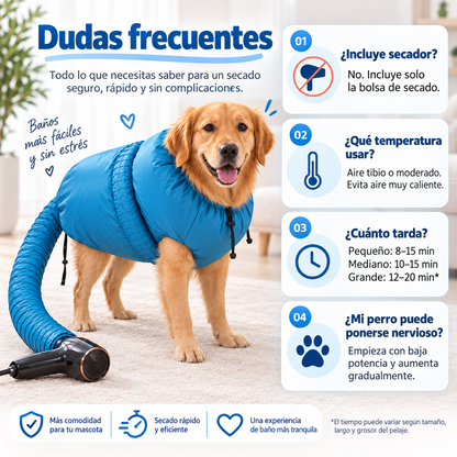 Dudas frecuentes sobre la bolsa de secado BrisaPaw